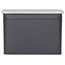 Brompton Bread Bin in Carbon Steel and Marble