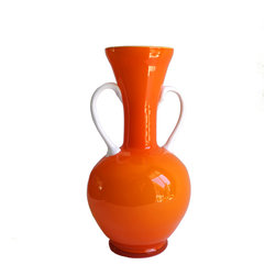 EMPOLI ORANGE TWO-TONE VASE - Vases