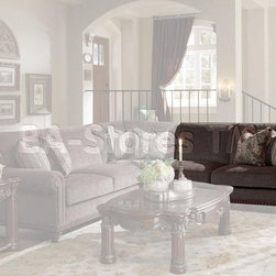 "Michael Amini" RAF Sofa in Cafe Noir, Monte Carlo II Collection - Sofas