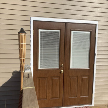 Steel Patio Door With Built In Blinds