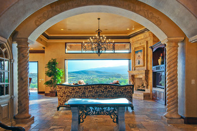 Tuscan living room photo in Albuquerque