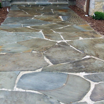 Natural Stone Landscaping including Flagstone and Bluestone Patios