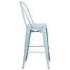 Flash Furniture Commercial 30" Distressed Green-Blue Barstool - ET-3534-30-DB-GG