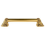 Notting Hill Decorative Hardware - Acanthus Appliance Pull, 24k Satin Gold, 16", Plain - Screws Included: Yes
