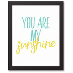 DDCG - You Are My Sunshine 11x14 Black Framed Canvas - The  You Are My Sunshine 11x14 Black Framed Canvas features a cute saying to hang in your kid's room. This framed canvas helps you infuse character into your home. Digitally printed on demand with custom-developed inks, this exclusive design displays vibrant colors proven not to fade over extended periods of time. The result is a stunning piece of wall art you will love.