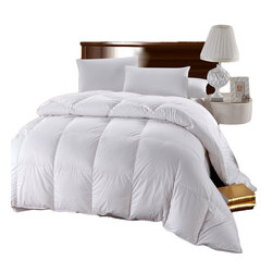 Royal Hotel - 100% Cotton Solid White Down Comforter - Duvet Inserts