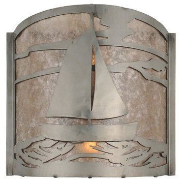 12 Wide Sailboat Wall Sconce