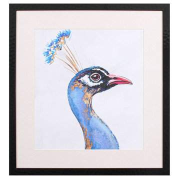 Blue Golden Peacock Artwork