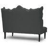 Baxton Studio Witherby Gray Linen Modern Banquette Bench