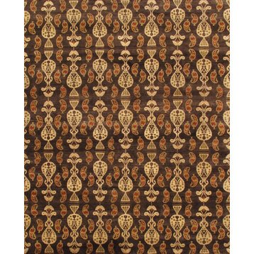 Pasargad Ikat Collection Hand-Knotted Lamb's Wool Area Rug- 6' 0" X  8'10"
