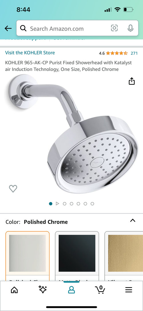 Kohler Purist shower head