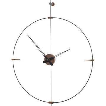 Nomon Mini Bilbao Wall Clock Fiberglass/Walnut/Graphite Finished Brass