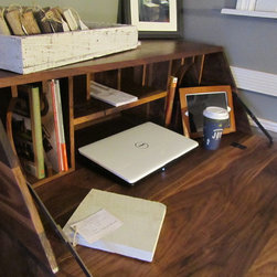 Black Walnut Drop Front Secretary Desk - Furniture