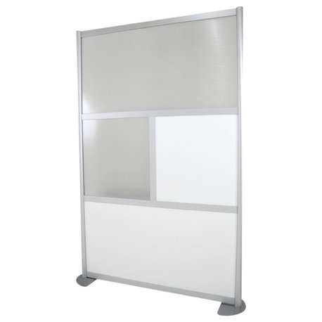 Loftwall Framewall Room Divider, Modern Frame, 4"x78", White
