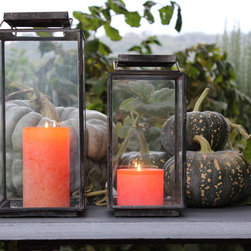 Weathered Zinc Lanterns and Candle Boxes - Candle Holders and Candelabra