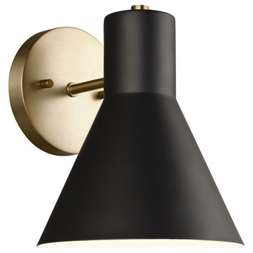 Towner 1-Light Wall/Bath Sconce, Satin Brass