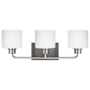 Canfield 3-Light Wall/Bath, Brushed Nickel