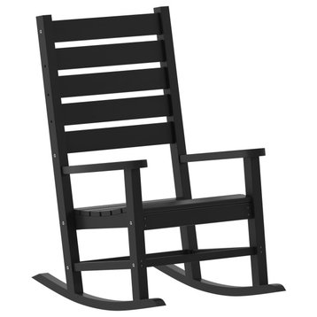 Black Outdoor Rocking Chair