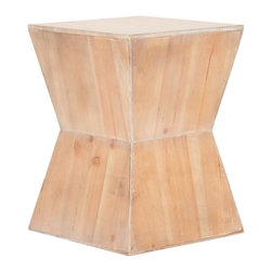 Lotem Red Maple End Table - Side Tables And End Tables