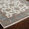 New Dynasty Accent Rug, Ivory and Light Blue, 2'x4'