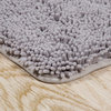 2 Piece Shag Memory Foam Bath Mat Set, Grey