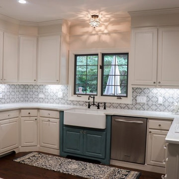 Kitchen remodel process; after during and before remodel