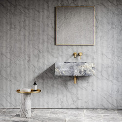 Amazon Blue Marble Calla Wall Hung Basin 700mm - Bathroom Sinks