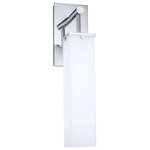 Norwell Lighting - Norwell Lighting 8981-CH-MO Dean - One Light Wall Sconce - This LED torch style sconce is simple yet elegantDean One Light Wall  Chrome Matte Opal Gl *UL Approved: YES Energy Star Qualified: n/a ADA Certified: n/a  *Number of Lights: Lamp: 1-*Wattage:60w Edison bulb(s) *Bulb Included:No *Bulb Type:Edison *Finish Type:Chrome