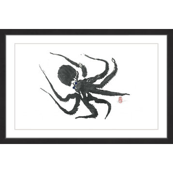 "Hunting Octopus" Framed Painting Print, 18"x12"