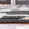 Unique Loom Black Charlotte Trellis 6' 0 x 6' 0 Round Rug