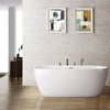 Vinnova Everly 59" x 31.5" Freestanding Soaking Bathtub in White