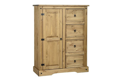 CORONA 1 DOOR 4 DRAWER LOW WARDROBE