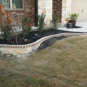 Stone Flowerbed Border with Cap