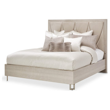 Marin Cal. King Panel Bed - Greige