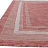 Unique Loom Rust Red Soft Border Outdoor 6' 0 x 9' 0 Area Rug