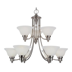 Trans Globe Lighting - Payson 9-Light Single-Tier Chandelier, Brushed Nickel - Chandeliers