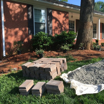 Front Yard Landscaping with Retaining Wall