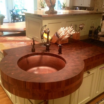 Wood Countertops with Sinks - It's WATERPROOF!