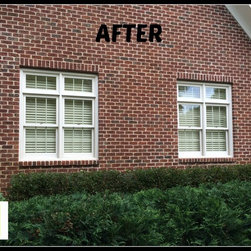 NewStyle Shutters in garage - Window Treatments