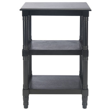 Suki 3 Shelf Accent Table, Black