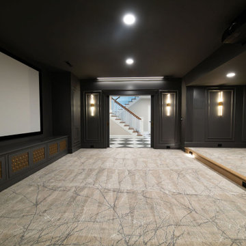 Art Deco-Inspired Basement, Pool, and Cabana