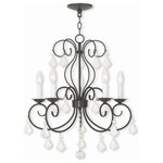 Livex Lighting - Livex Lighting 50765-92 Donatella - Five Light Mini Chandelier - Canopy Included: TRUE  Shade InDonatella Five Light English Bronze Clear *UL Approved: YES Energy Star Qualified: n/a ADA Certified: n/a  *Number of Lights: Lamp: 5-*Wattage:60w Candelabra Base bulb(s) *Bulb Included:No *Bulb Type:Candelabra Base *Finish Type:English Bronze