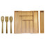 Oceanstar 5-Piece Bamboo Expandable Drawer Utensil Organizer Set