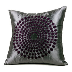 K&D - Purple Dots Pillow, Set of 2 - Decorative Pillows