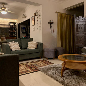 Warm and Inviting Eclectic Living Room