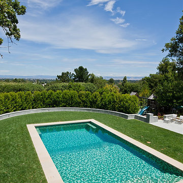 Green Mix Glass Tiled Pool