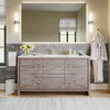 Esconde Bath Vanity, Natural Wood, 59", Single Sink, Freestanding