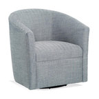 Lynton Swivel Chair, Indigo