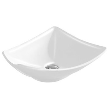 Fine Fixtures White Vitreous China Modern Vessel Sink