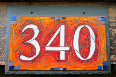 3 Digit Handcrafted Mosaic House Numbers